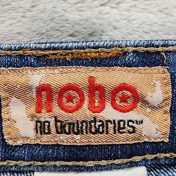 Vintage 90s Nobo No Boundaries Jeans Womens 9 Juniors Low Rise Capri Snap Hem - Picture 6 of 13